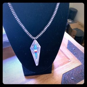 925 necklace with turquoise stone antique..